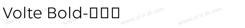 Volte Bold字体转换